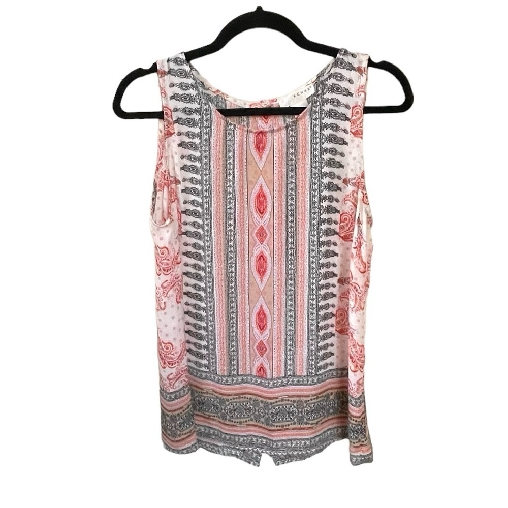 KENAR Sleeveless Printed Blouse S